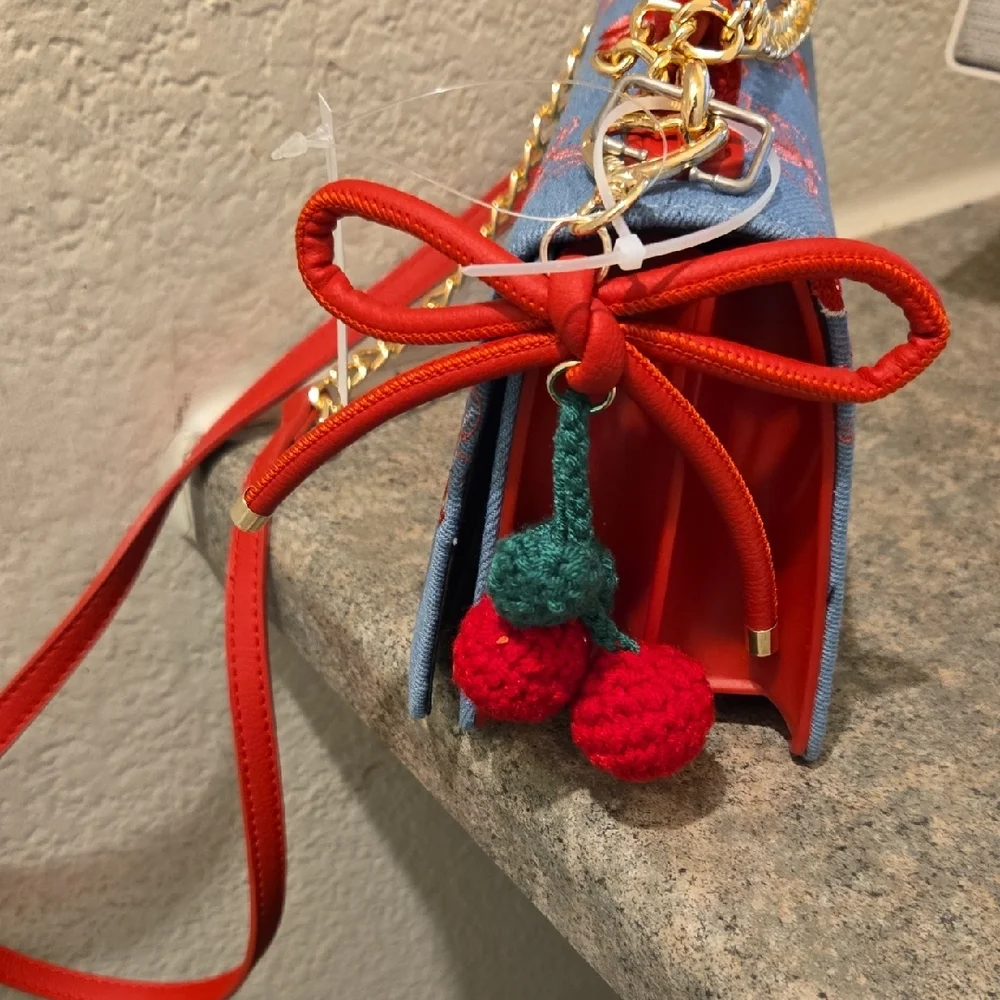 Betsey Johnson Blue and Red Mini Bag Nwt - Picture 2 of 4